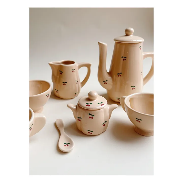 Service à thé en céramique Cherry | Rose- Image produit n°1