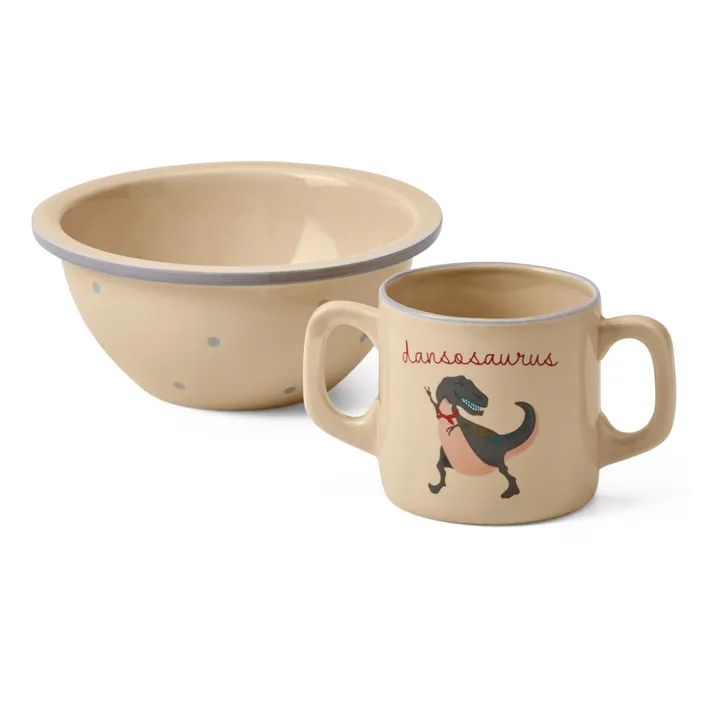 Dansosaurus Ceramic Cup and Bowl | Grey- Product image n°0