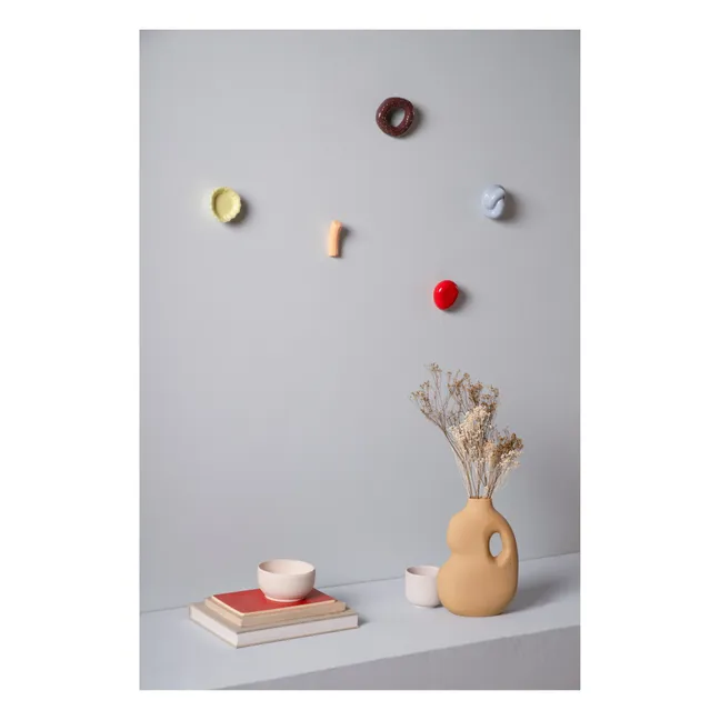 Ceramic Coat Hook | Coral