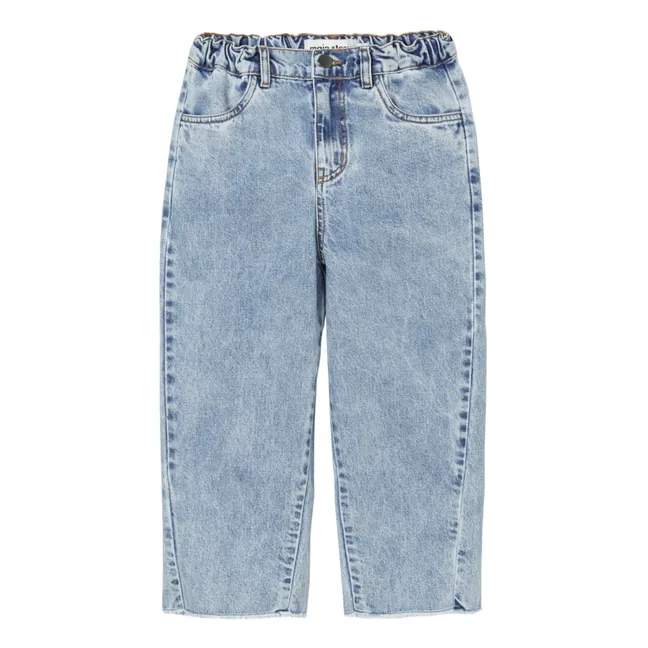 Organic Cotton Cropped Jeans | Denim bleached