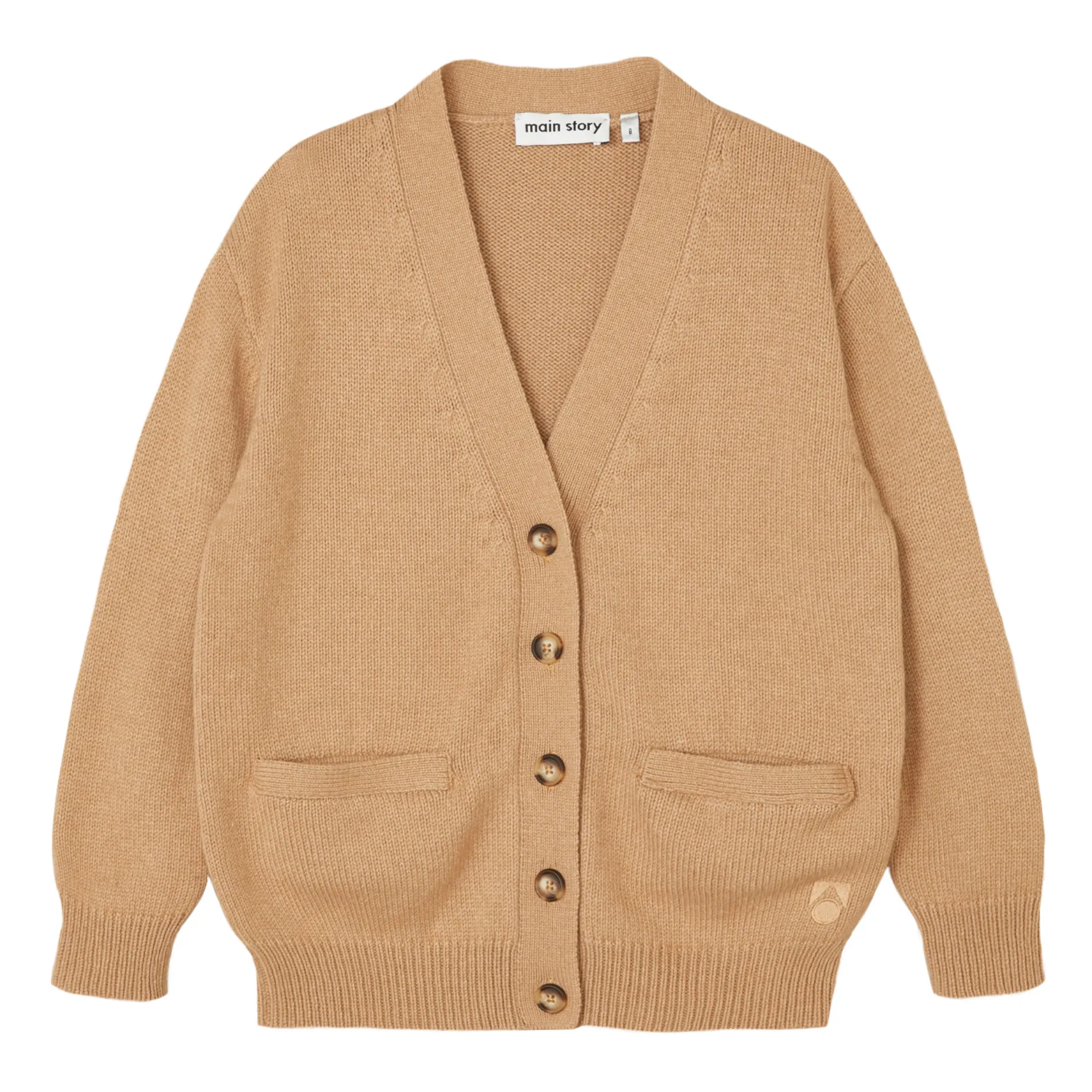 Main Story Camel Recycled Wool Cardigan