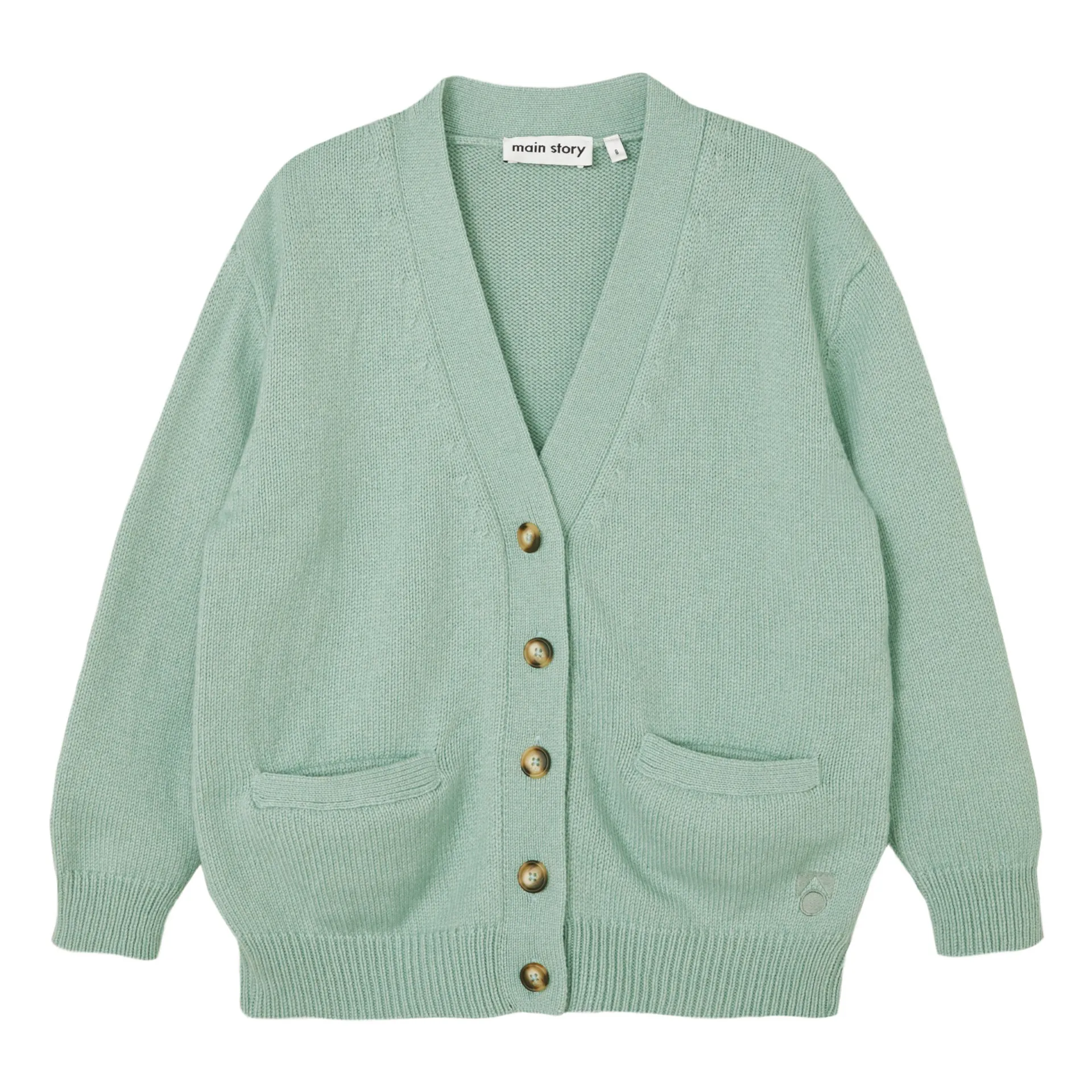 Main Story Pale Green Recycled Wool Cardigan