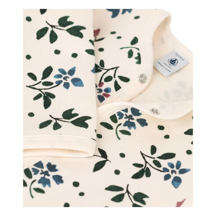 Chachat Organic Cotton Footed Pyjamas | Ecru- Product image n°1