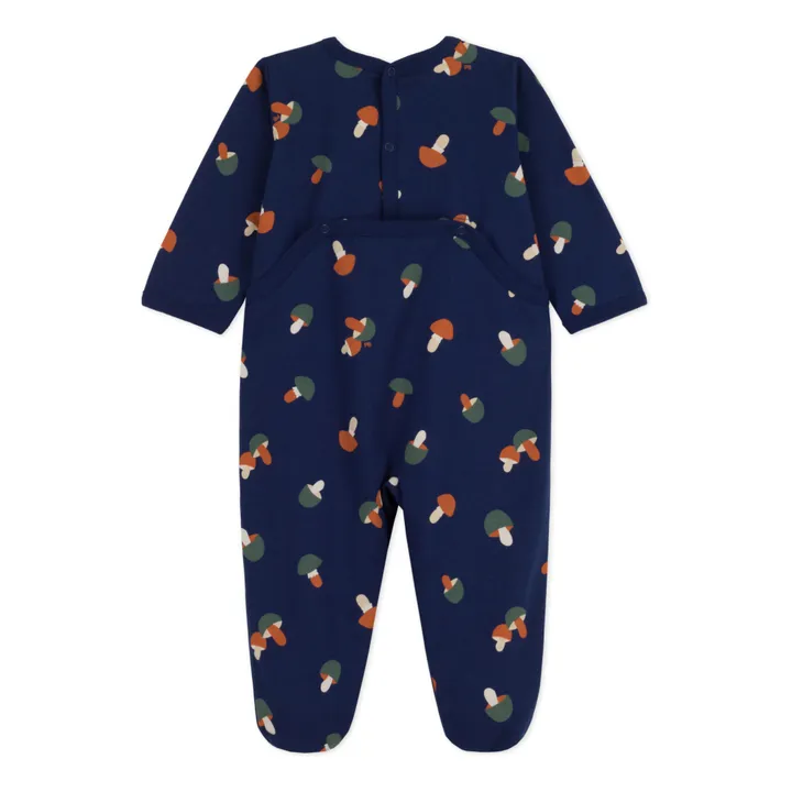 Pyjama à Pieds Coton Bio Chale | Bleu marine- Image produit n°3