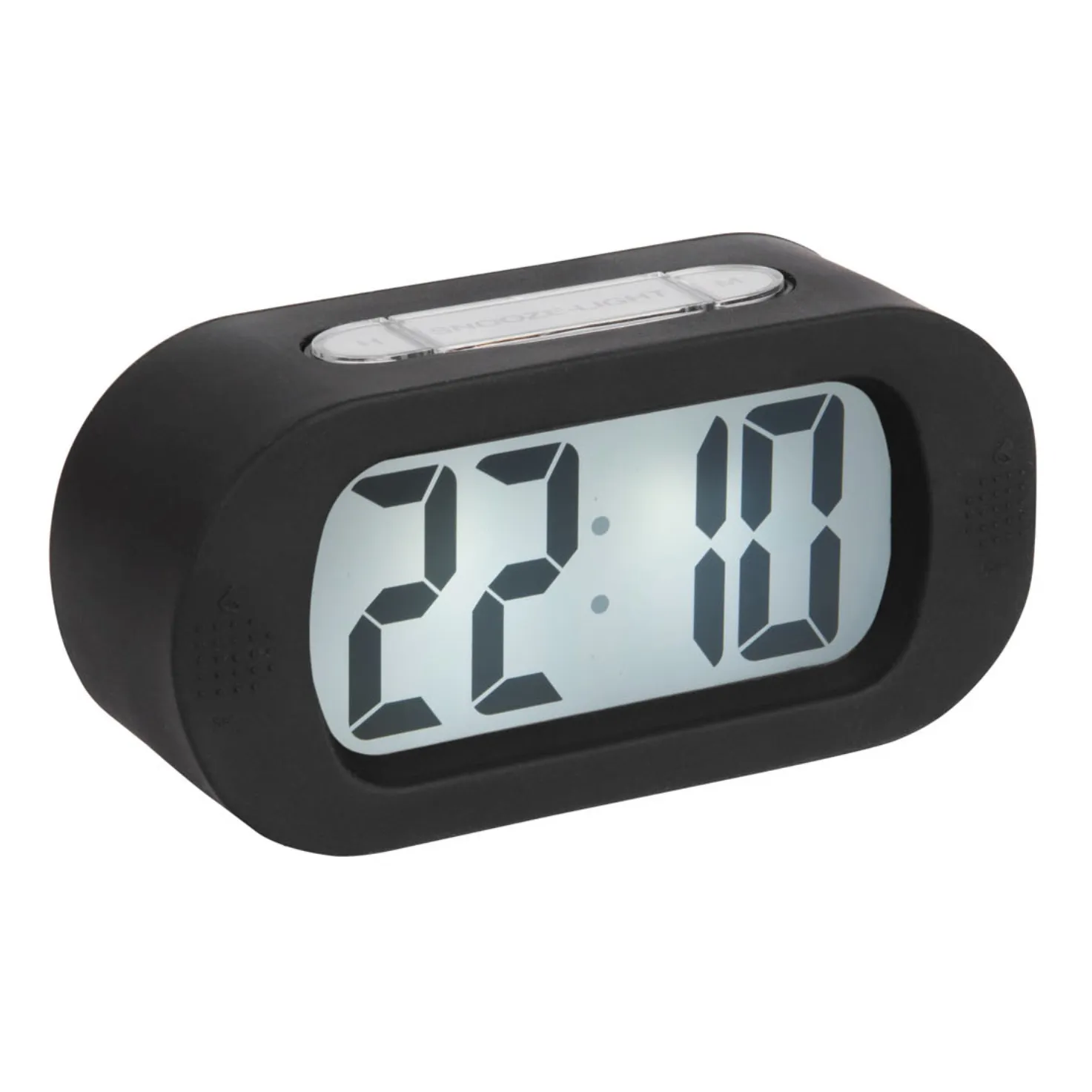 Present Time Black Gummy Alarm Clock