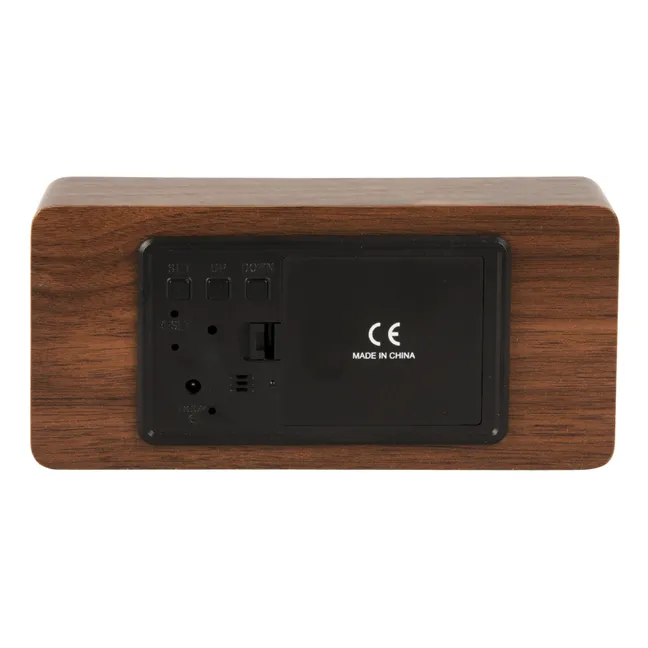 Sveglia LED, modello: Copper, in legno | Marrone