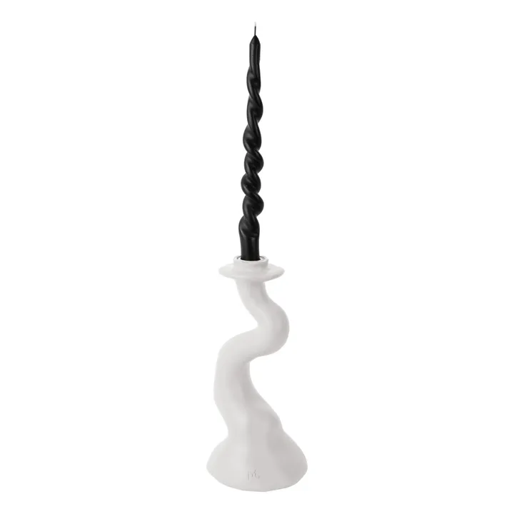 Organic Swirl Candle Holder - M | White- Product image n°3