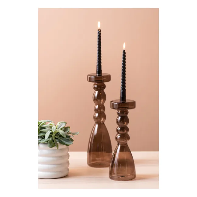 Pawn Glass Candle Holder | Brown