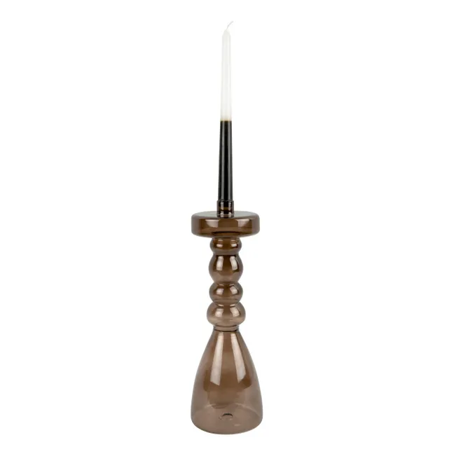 Kerzenhalter Pawn aus Glas | Braun