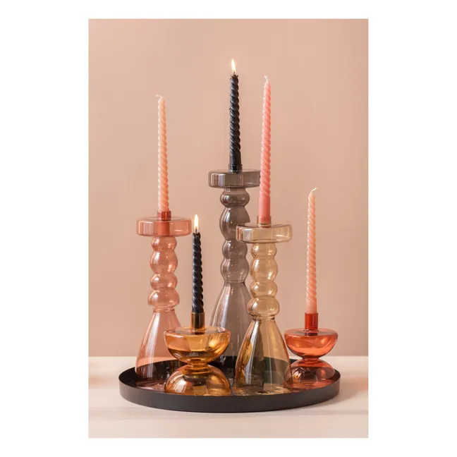 Pawn Glass Candle Holder | Beige