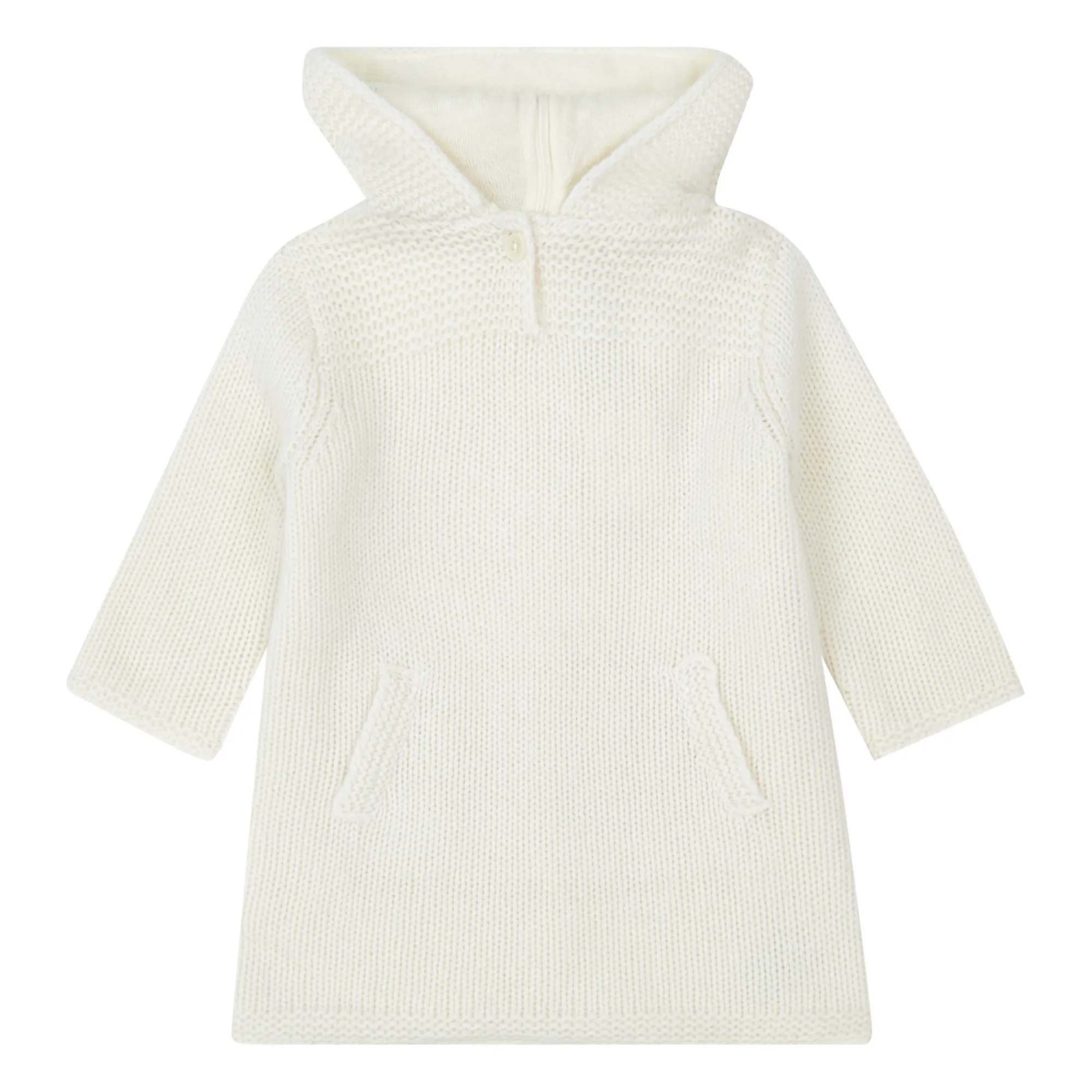 Bonpoint Ecru Cashmere Hooded Jumper
