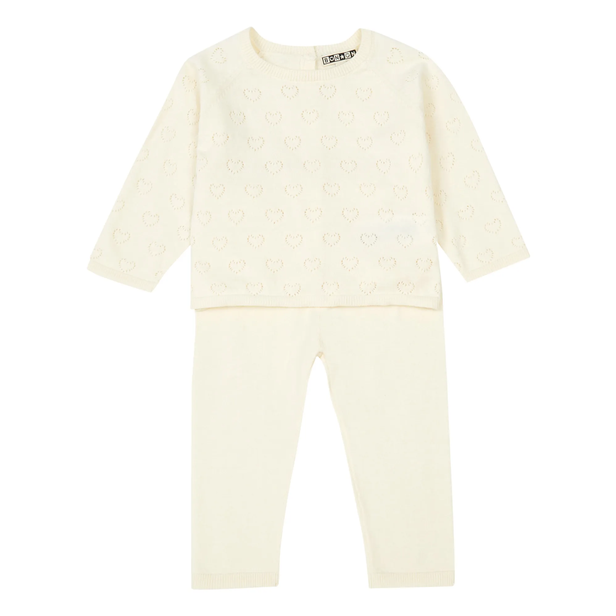 Bonton Ecru Openwork Hearth Jumper & Leggings