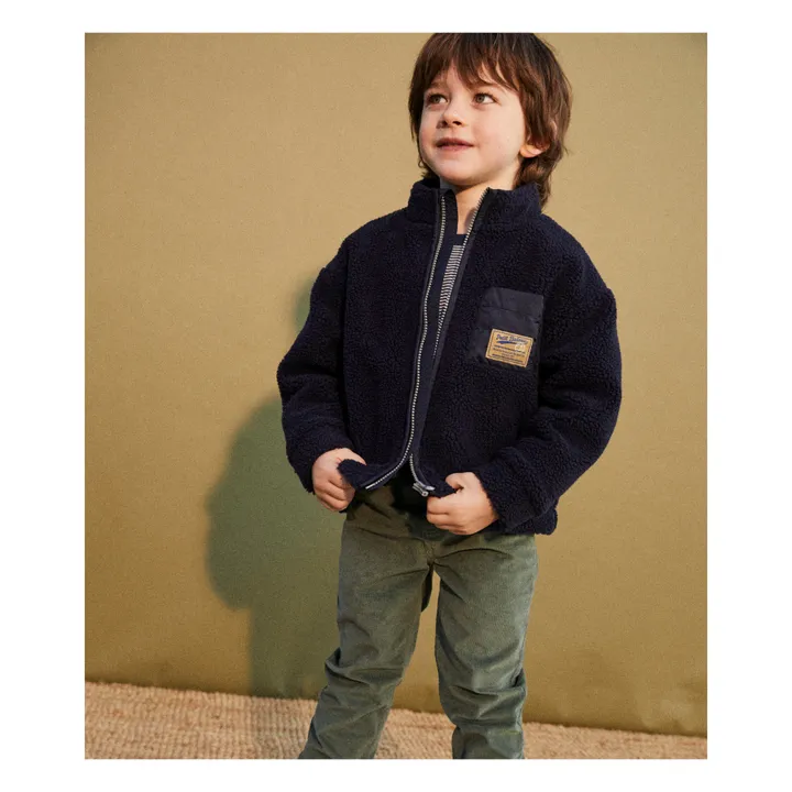 Cameo Sherpa Jacket | Navy blue- Product image n°1