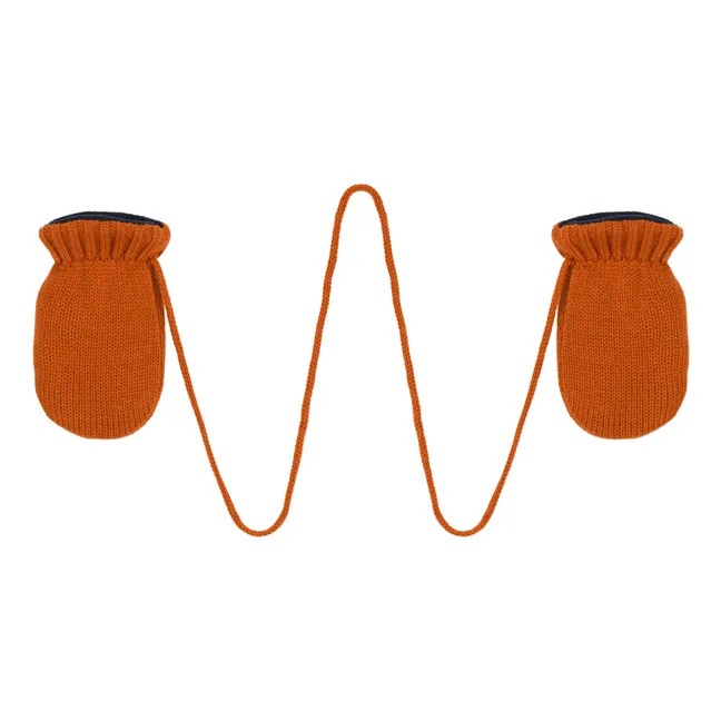 Moufles en Tricot Coton Bio | Orange
