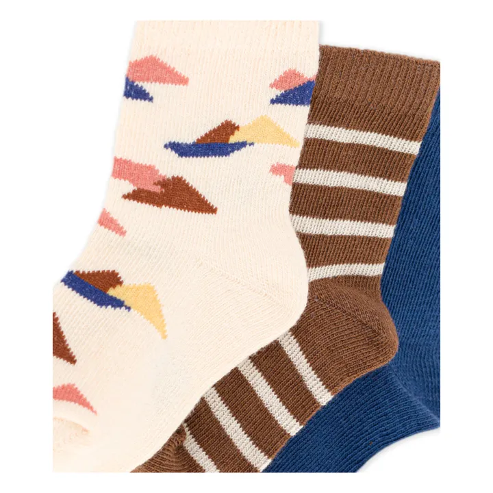 Socken 3er-Set | Braun- Produktbild Nr. 1
