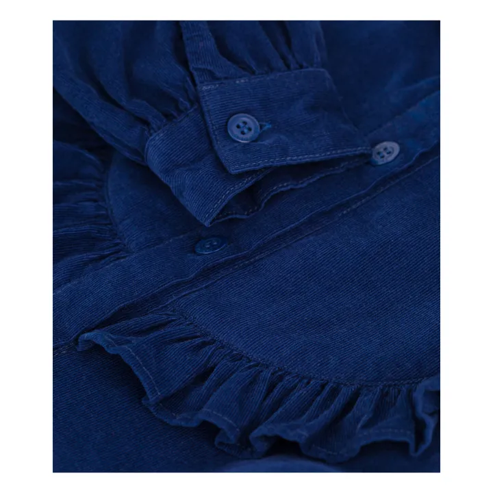Robe Velours Ceerique | Bleu- Image produit n°1