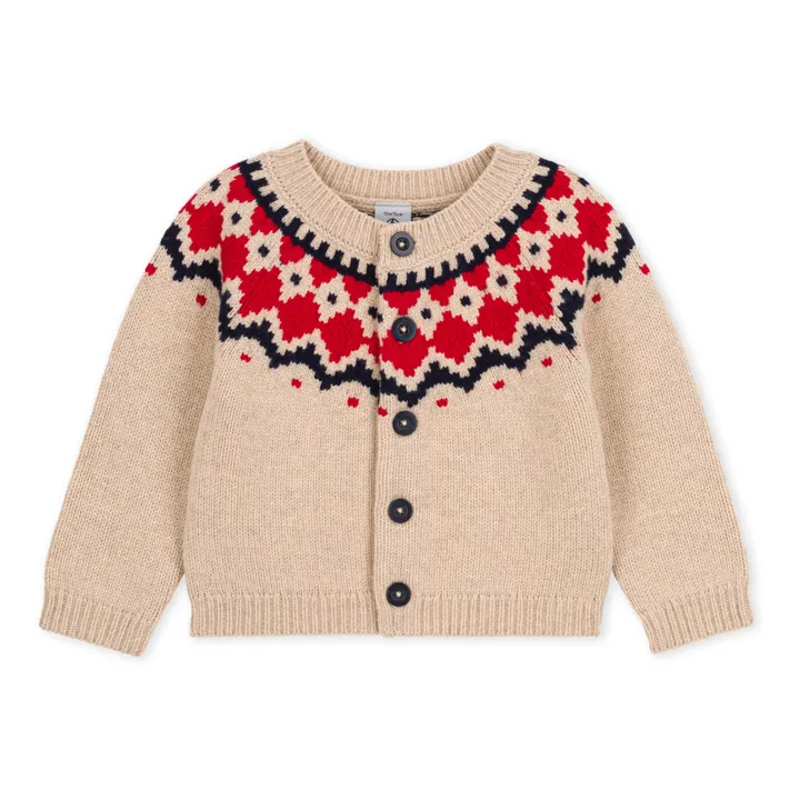 Clap Knitted Cardigan | Beige- Product image n°0