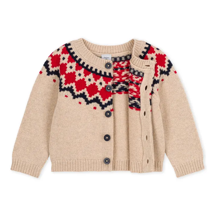 Clap Knitted Cardigan | Beige- Product image n°2