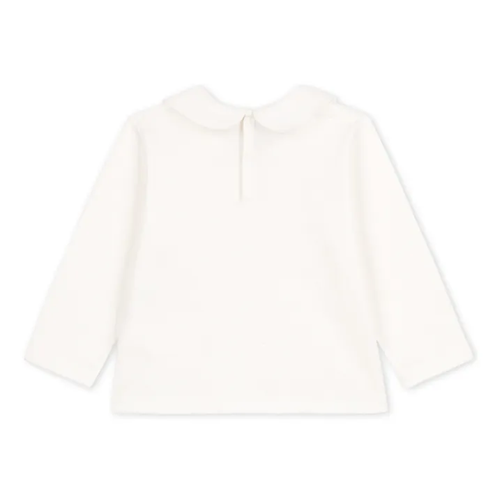 Blusa con cuello claudino en algodón orgánico Capeline | Blanco- Imagen del producto n°2