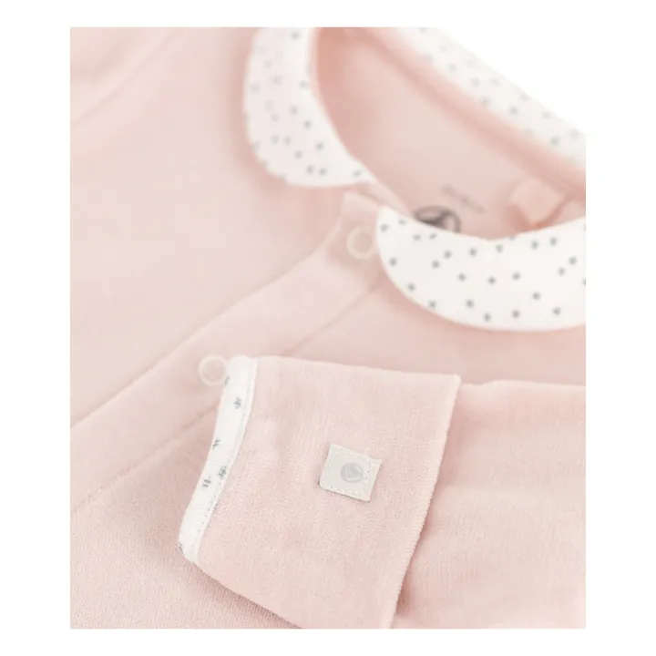 Pyjama aus Velours Bio-Baumwolle Cagneux | Rosa- Produktbild Nr. 1