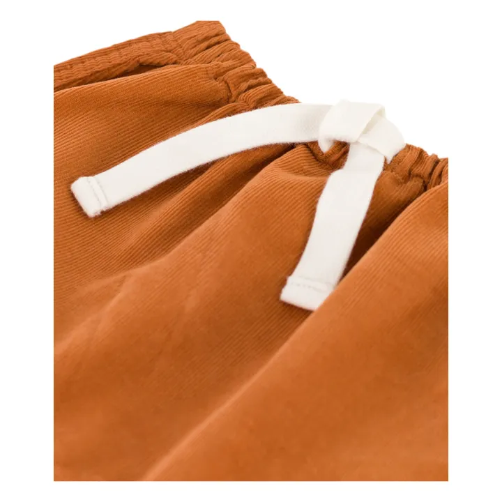 Pantalones de terciopelo de algodón orgánico Cracky | Naranja- Imagen del producto n°1