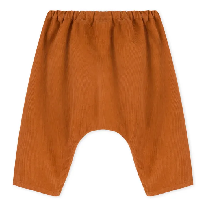 Pantalones de terciopelo de algodón orgánico Cracky | Naranja- Imagen del producto n°2