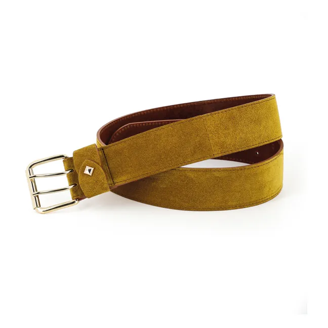Cinturón de terciopelo Guiard | Amarillo Mostaza