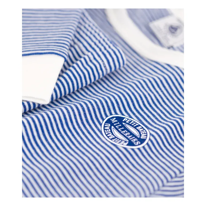 Pijama de algodón orgánico encerado | Azul- Imagen del producto n°1