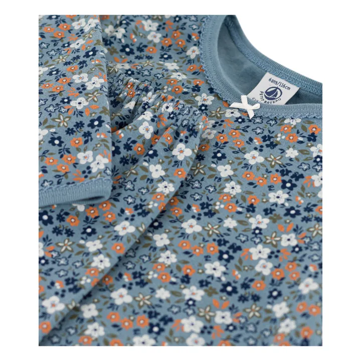Pyjama aus Bio-Baumwolle Claudette | Graublau- Produktbild Nr. 1