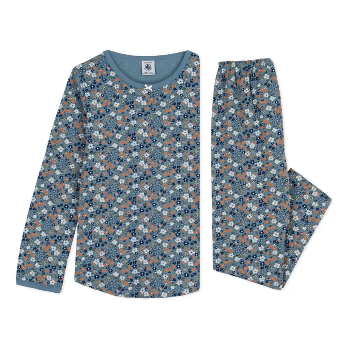 Pyjama aus Bio-Baumwolle Claudette | Graublau- Produktbild Nr. 2