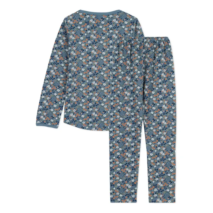 Pyjama aus Bio-Baumwolle Claudette | Graublau- Produktbild Nr. 3