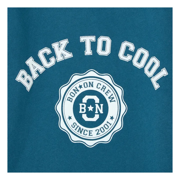 Sweat Coton Bio Back To Cool | Bleu canard- Image produit n°1
