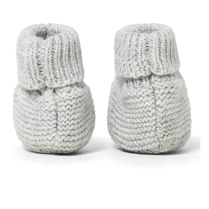 Babyschuhe aus Bauwolle, Wolle und Kaschmir | Grau Meliert- Produktbild Nr. 2