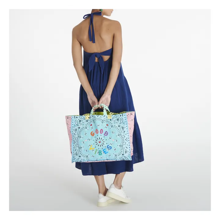 Good Vibes Maxi Tote Bag | Pale blue- Product image n°1