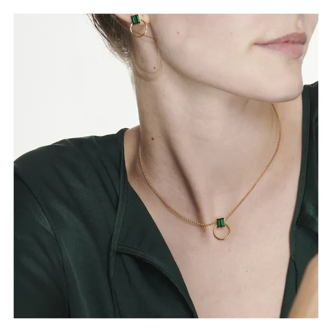 Halskette Zazie | Grün