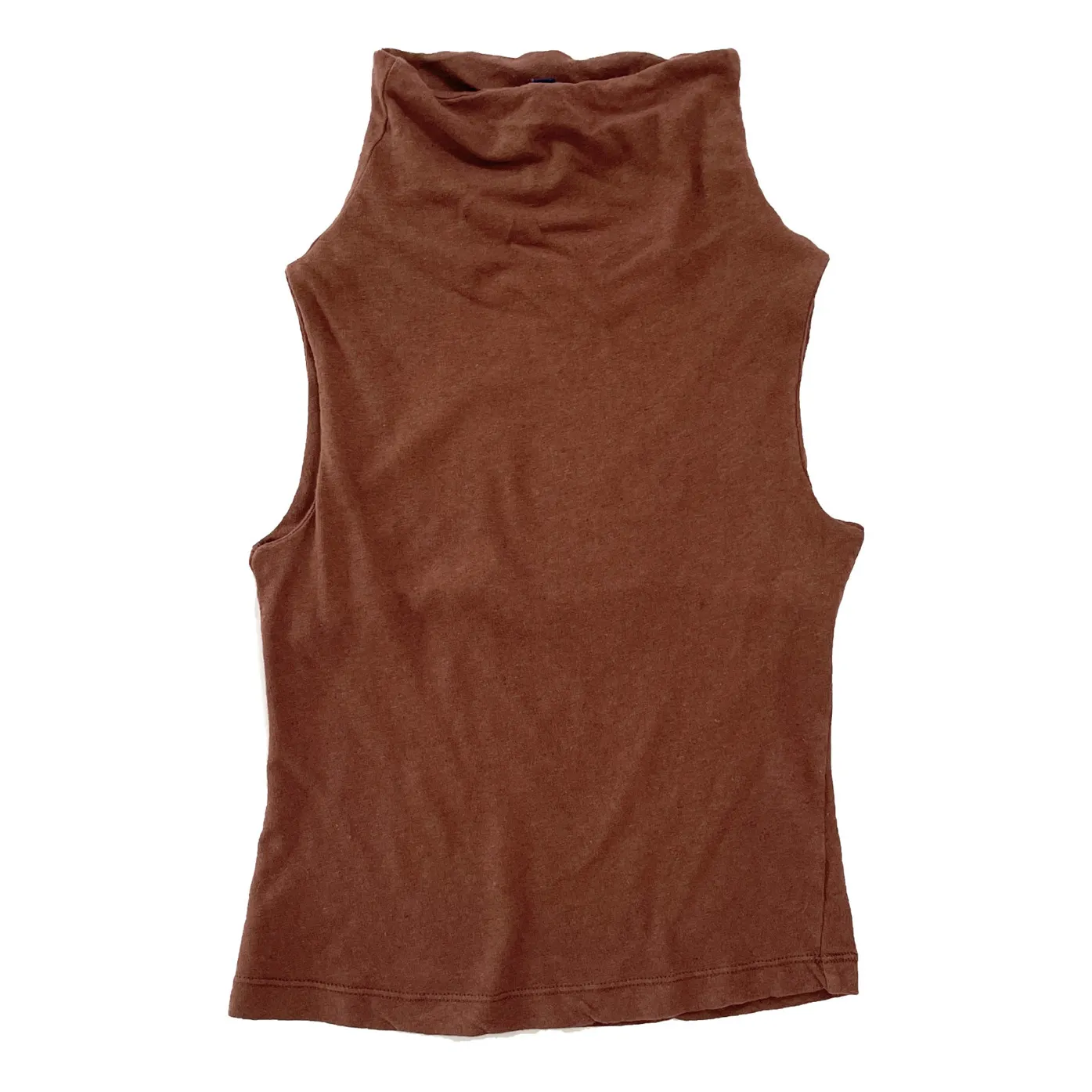 Longlivethequeen Camel Organic Cotton Polo Neck Jumper