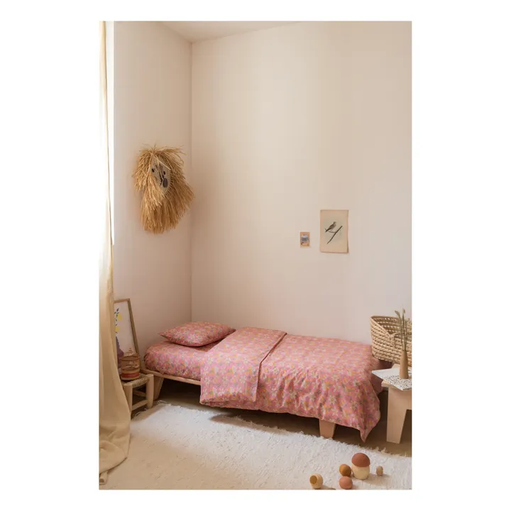 Noemie Organic Cotton Duvet Cover | Pink- Product image n°5