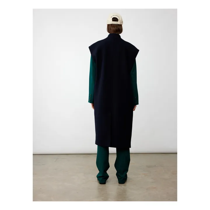 Cappotto senza maniche in lana Charlie | Blu marino- Immagine del prodotto n°4