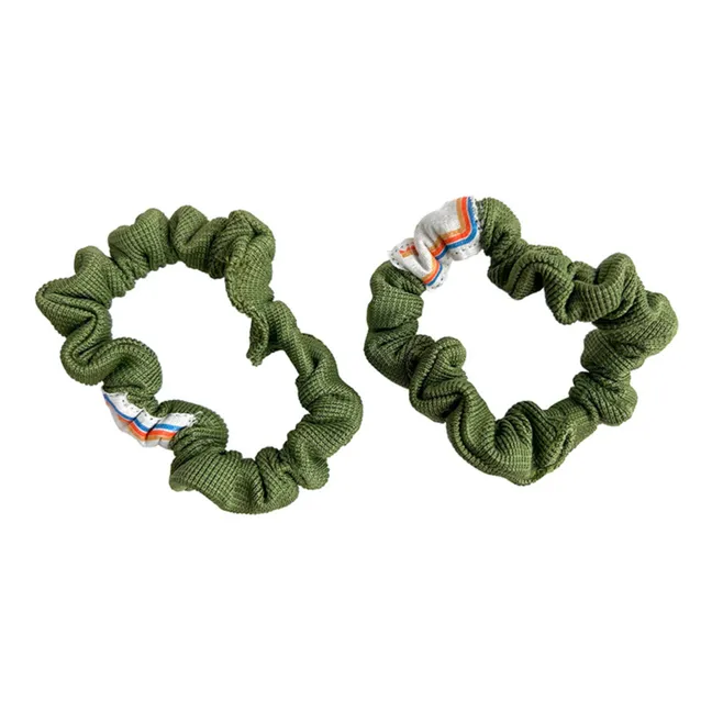 Jersey Scrunchies - Set of 2 | Green