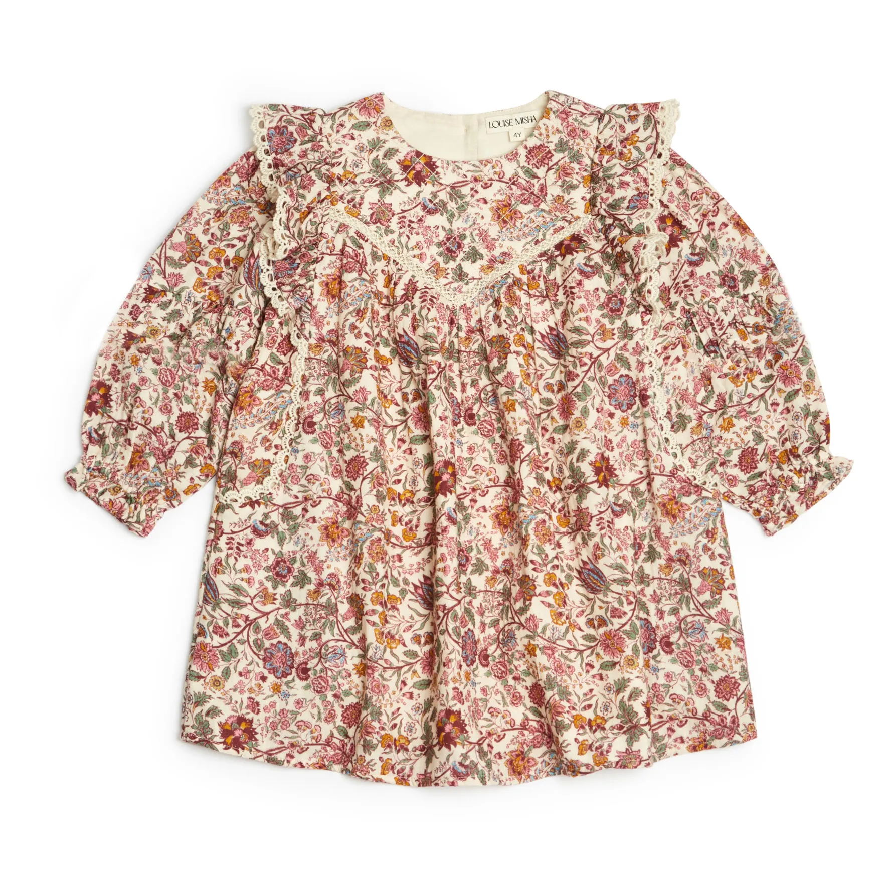 Louise Misha Ecru Lara Organic Cotton Dress
