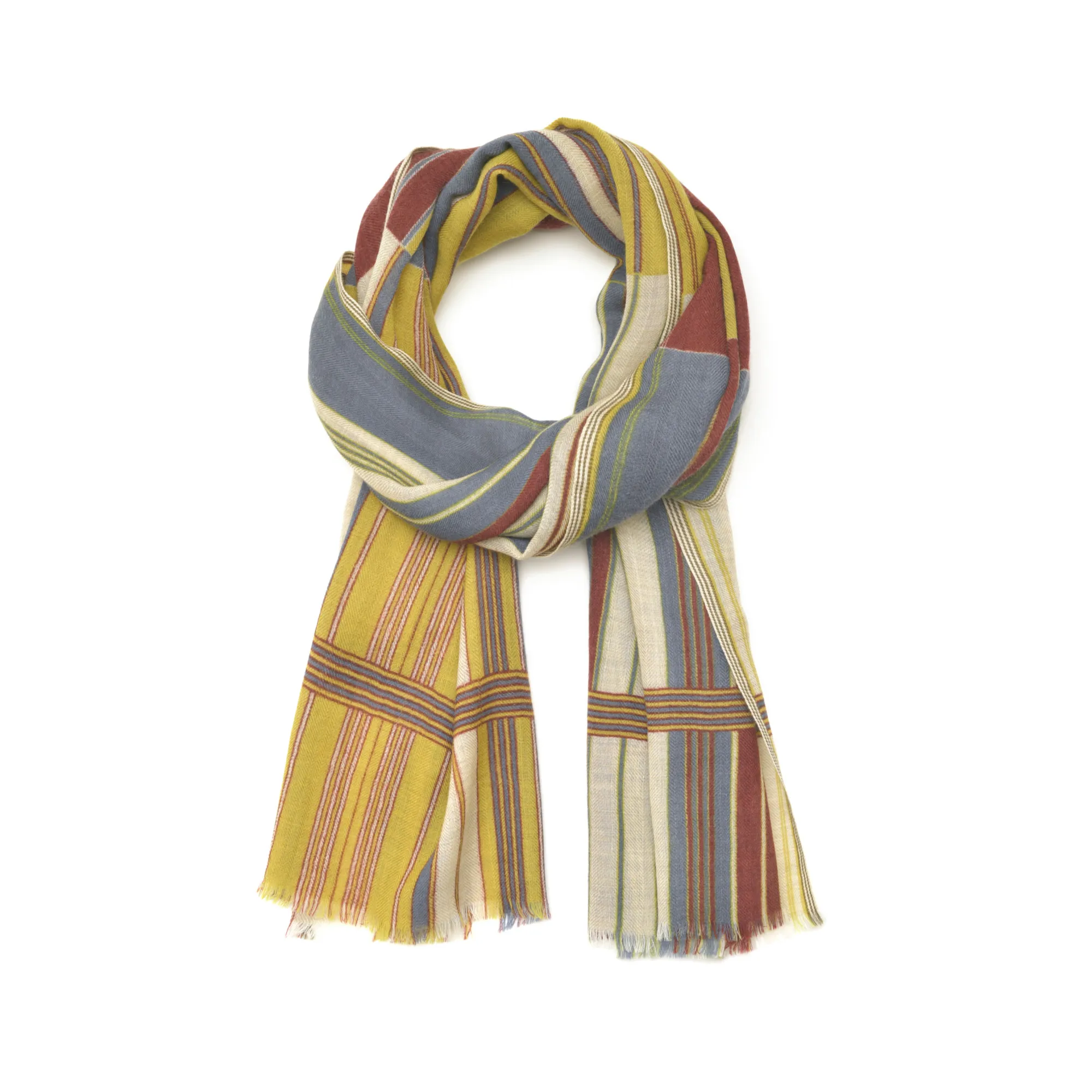 631 Woollen Scarf | Grey blue- Product image n°0