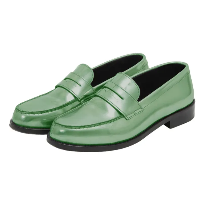 Moc Leather Loafers | Green- Product image n°0