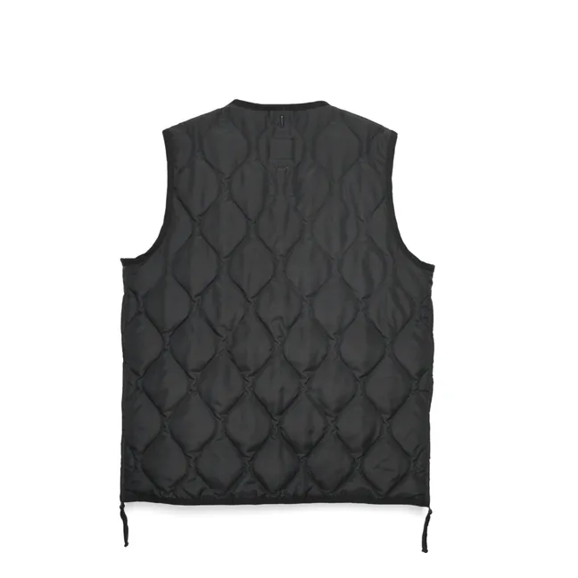 Quilted Military Vest | Black