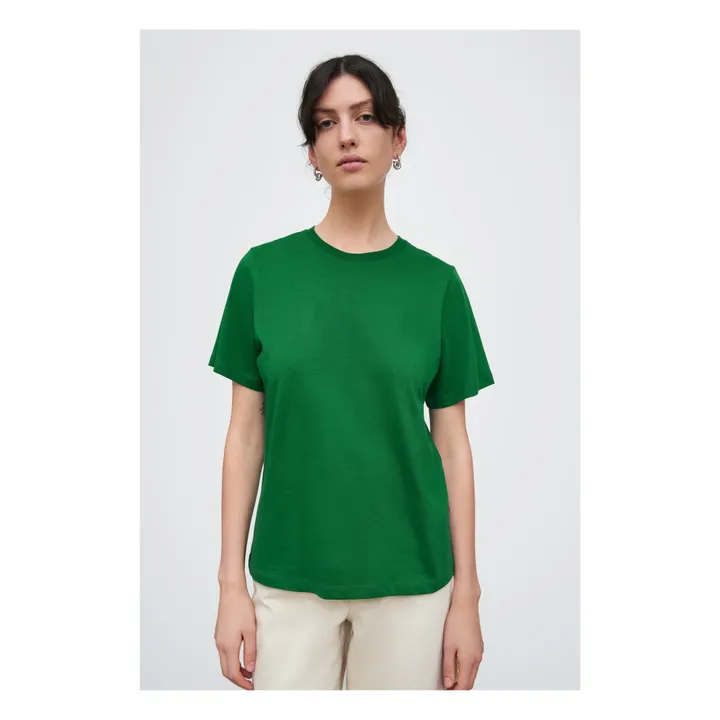 Maglietta classica in cotone biologico | Verde- Immagine del prodotto n°2