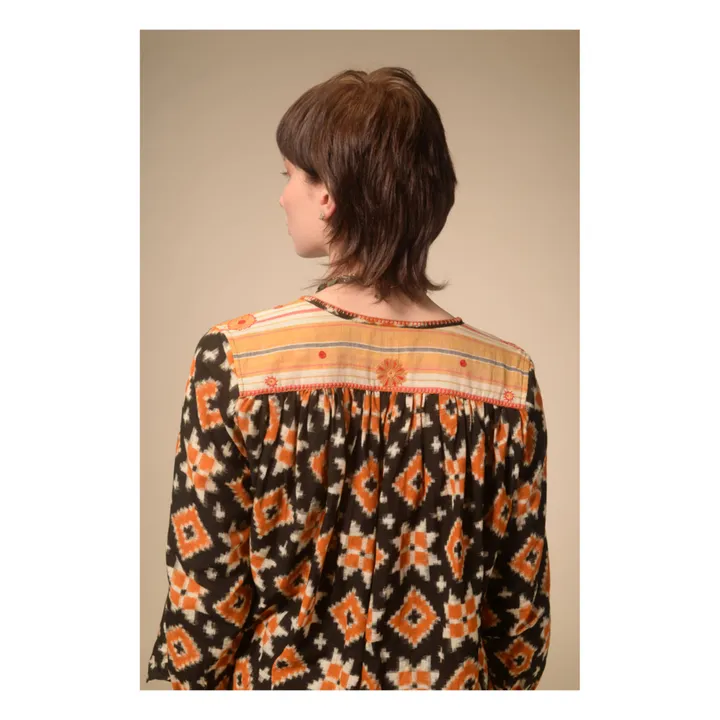 Bluse Satnam Baumwolle Khadi | Ocker- Produktbild Nr. 7