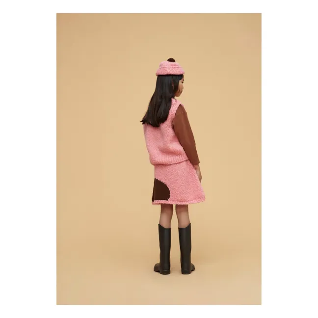 Alpaca Wool Skirt | Pink