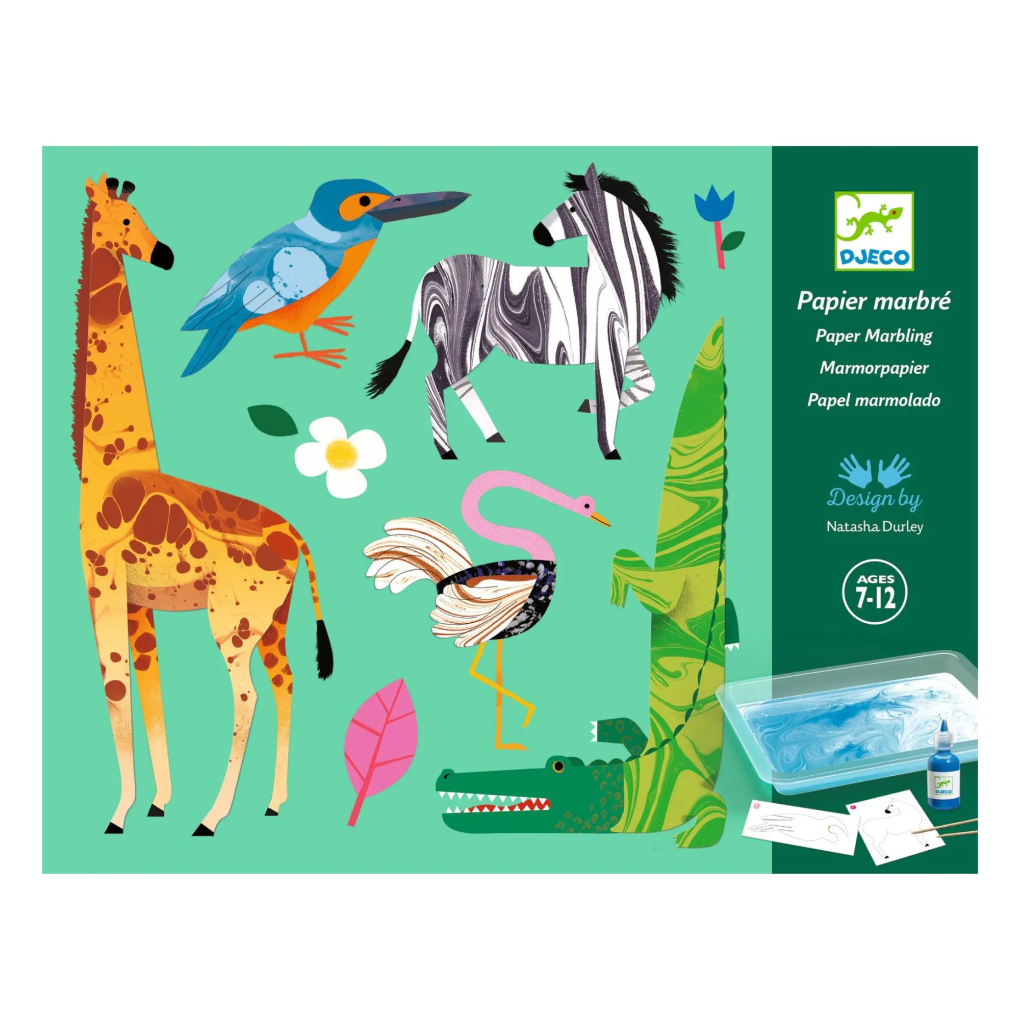 Djeco Multicoloured Paper Marbling Activity Kit