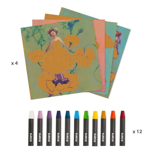 Actividad para pintar con colores pastel Bailarinas