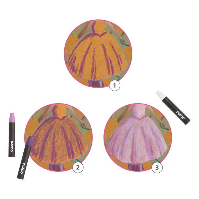 Actividad para pintar con colores pastel Bailarinas