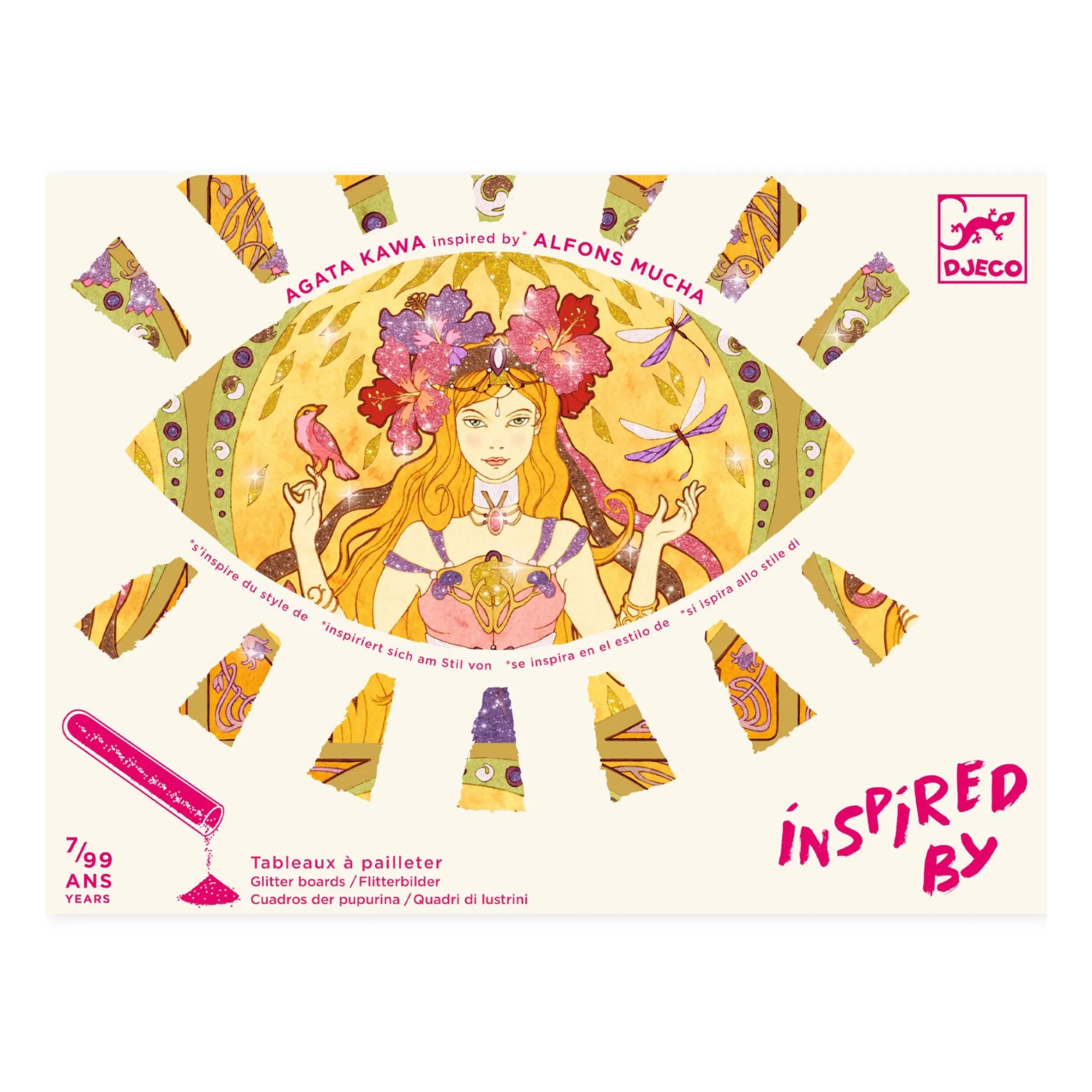 Djeco Multicoloured Glitter Board Activity Kit